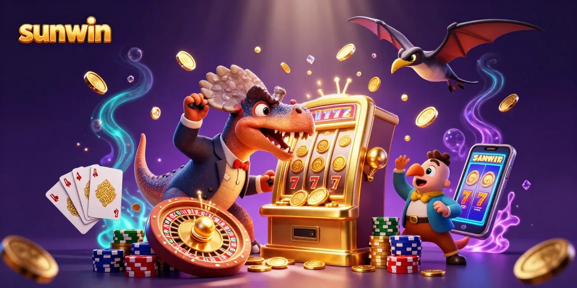 Experience the thrill at sunwin, as a cheerful pachycephalosaurus hits the jackpot!