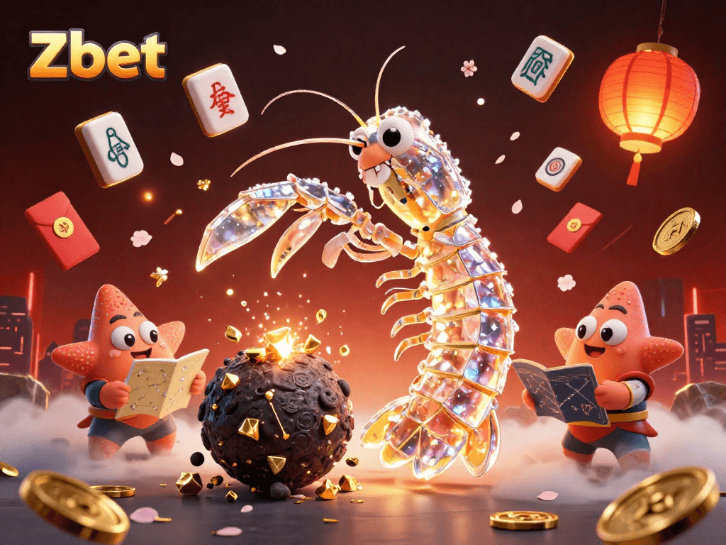 Zbet showcases an exciting galaxy adventure with samurai mantis shrimp battling asteroids for treasure.