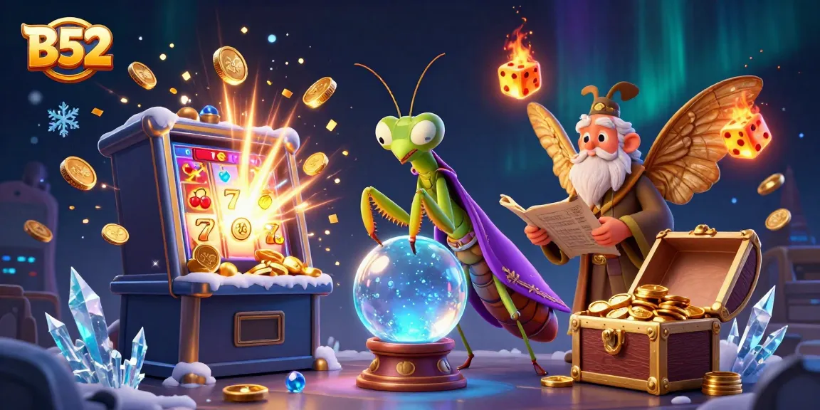 Experience the B52 casino adventure with vibrant slot machines and magical elements.