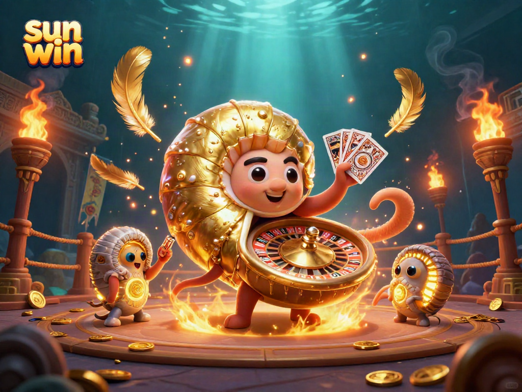 Experience the thrill of the game with sun win, featuring dynamic casino elements and characters.
