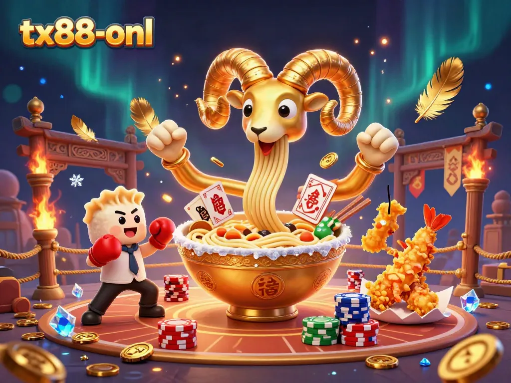 Engage in exciting gameplay with tx88-onl featuring vibrant 3D characters and casino elements.