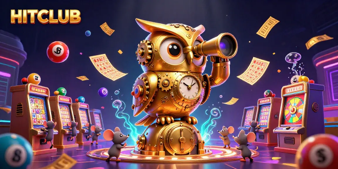 Engage in thrilling gameplay at HITCLUB with a vibrant and dynamic casino scene filled with energetic characters and exciting game elements.